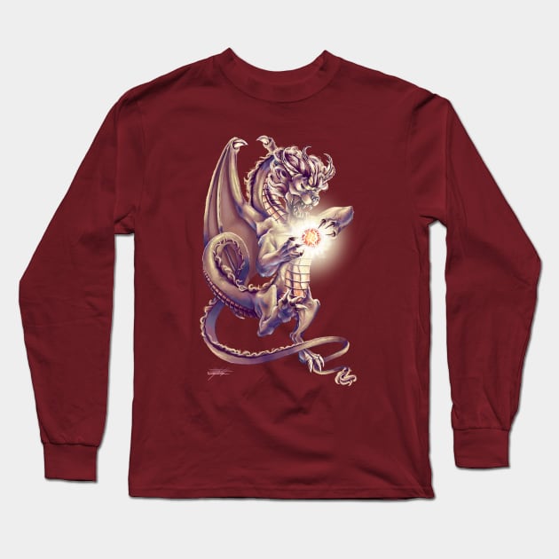 Spell - Manticore Dragon Long Sleeve T-Shirt by Indi Martin